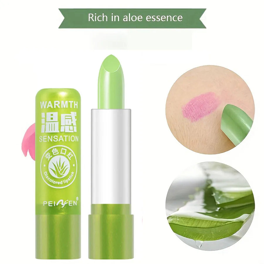 6pcs Aloe Vera Lipstick Color Changing Moisturizing Lip Balm Set