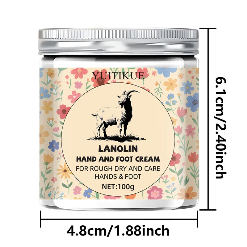 Lanolin Hand and Foot Cream Moisturizing Treatment for Dry Cracked Skin