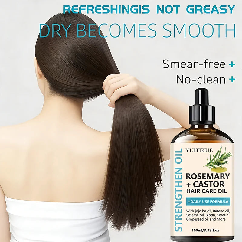 Rosemary and Castor Hair Strengthening Oil 100ml - 5