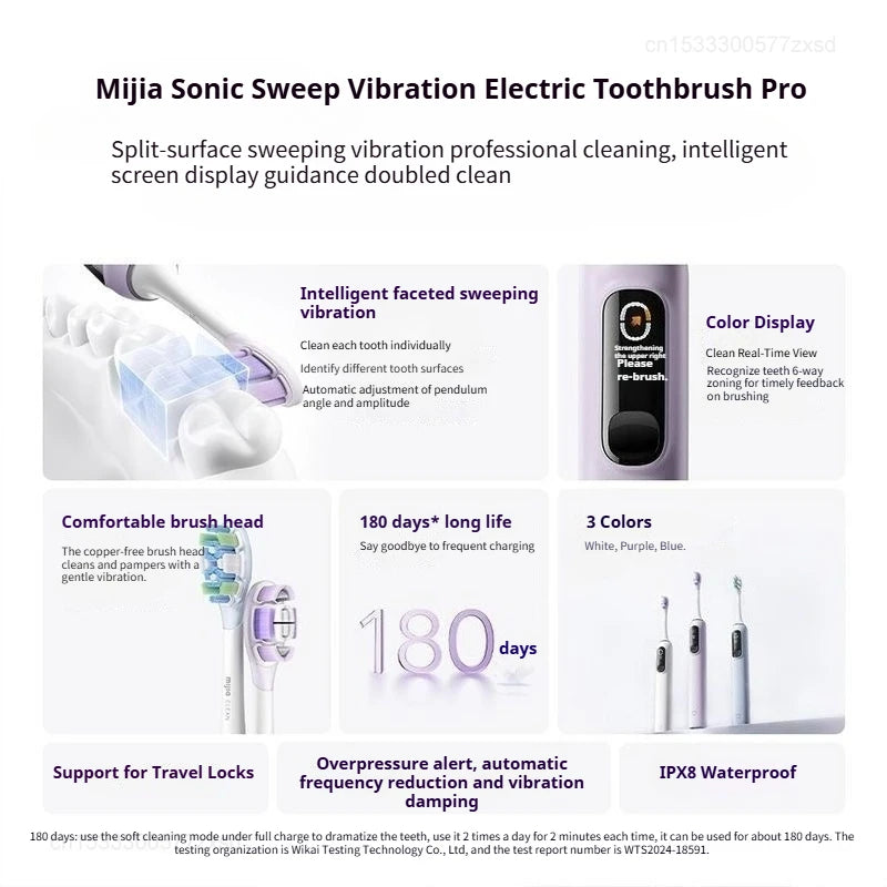 Mijia Sonic Electric Toothbrush Pro Smart Rechargeable Sonic Toothbrush
