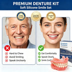 Snap-On Silicone Dentures for Instant Natural Smile
