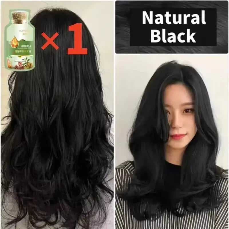 100ml 3 in 1 Herbal Hair Dye Shampoo for Gray Hair Coverage