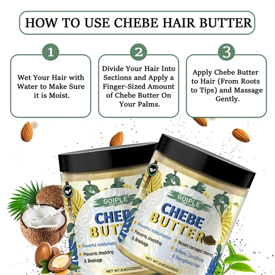 Goiple Chebe Hair Care Set Moisturizing Butter Oil and Powder Kit - 9