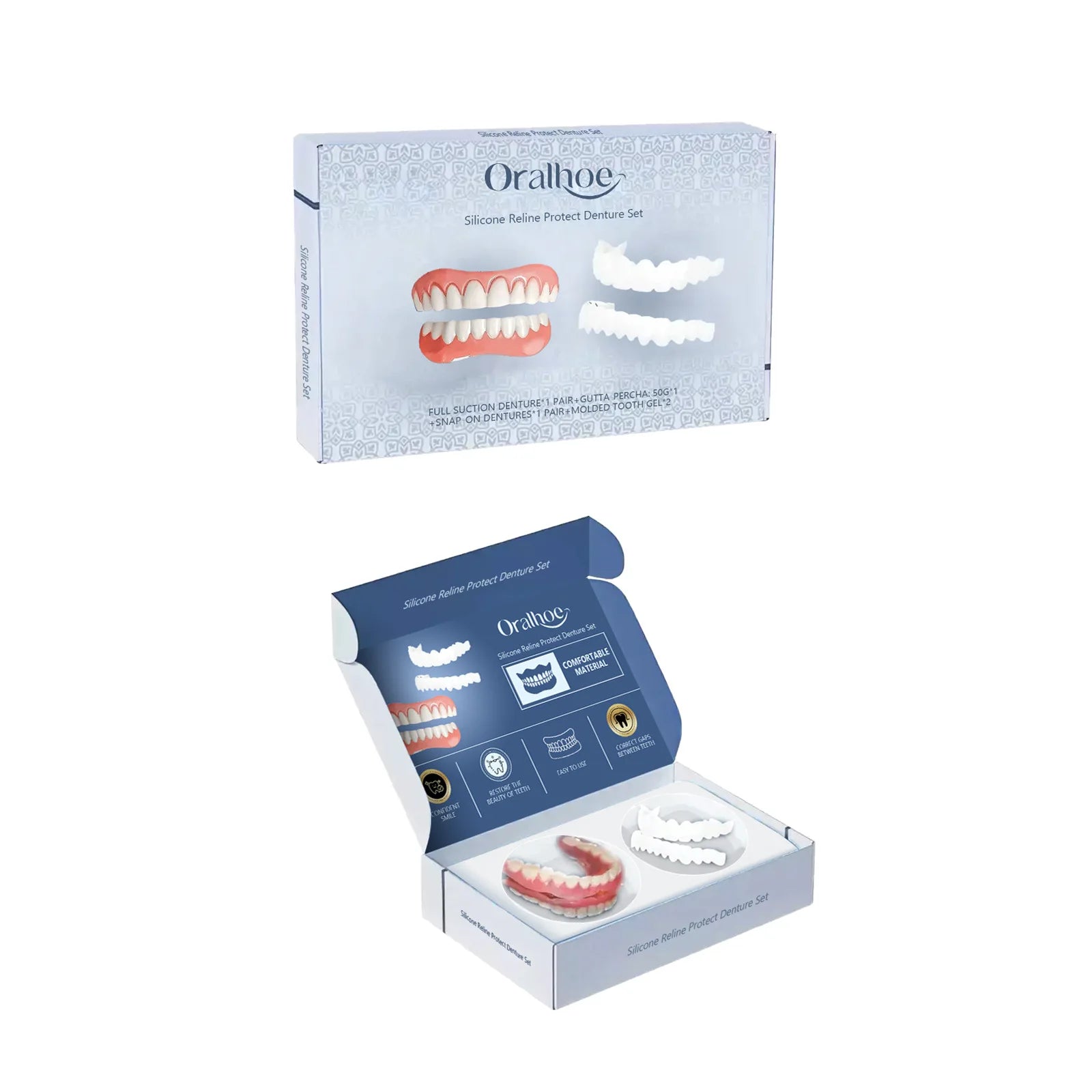 Adjustable Temporary Smile Veneers Set for Upper and Lower Teeth - 6