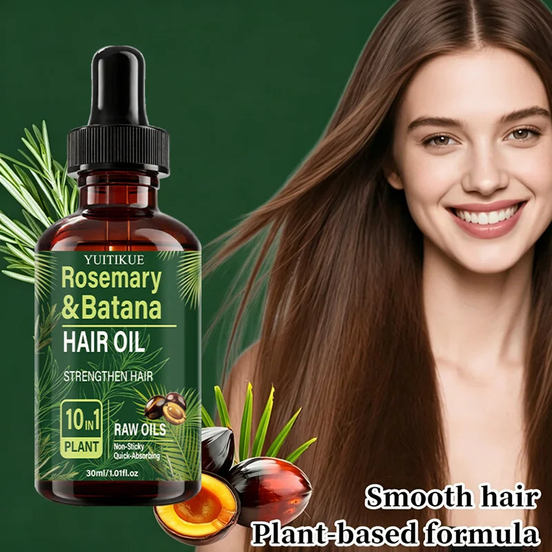Rosemary Batana Hair Oil 10-in-1 Strengthening Serum for Hair Growth