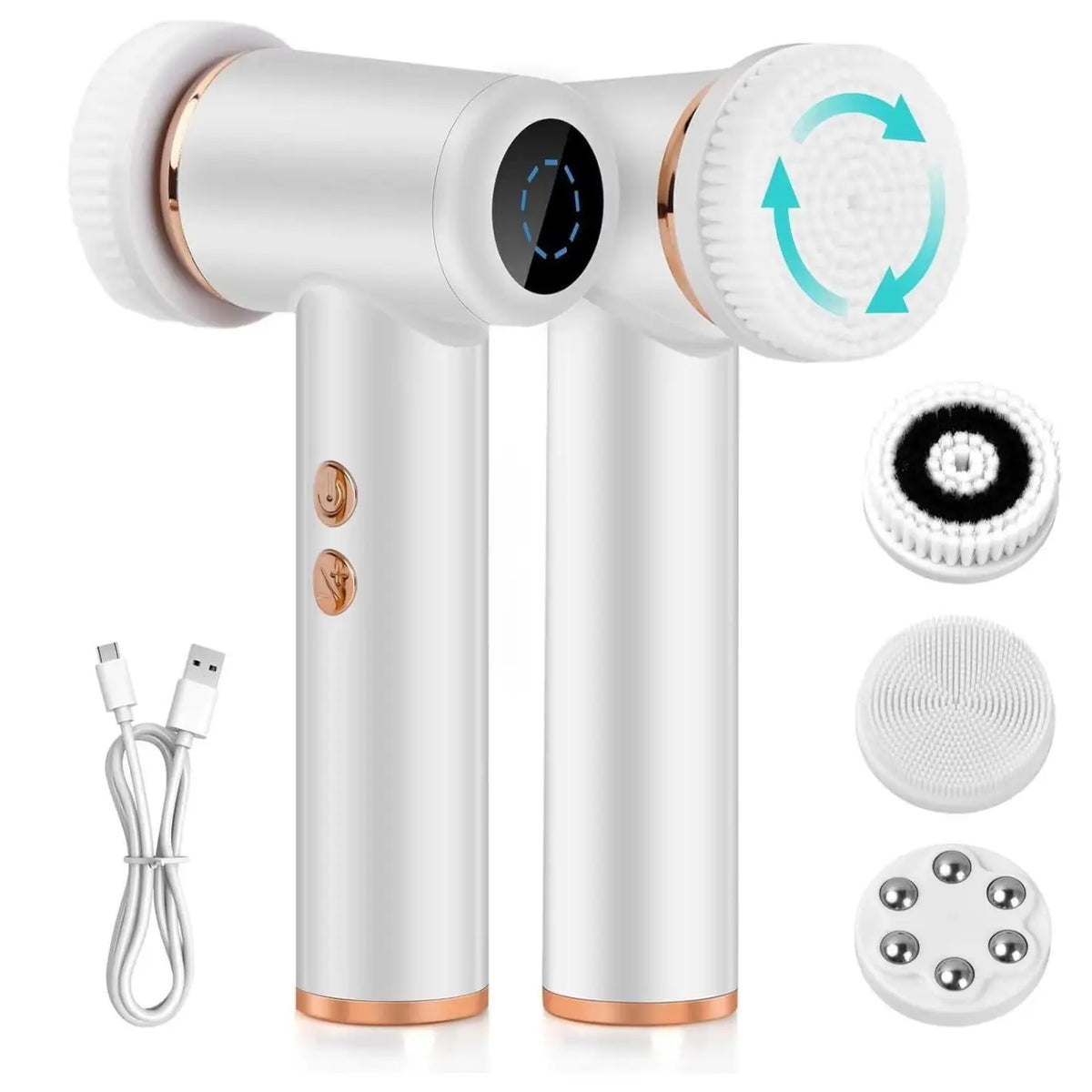 4-in-1 Electric Facial Cleansing Brush and Exfoliator