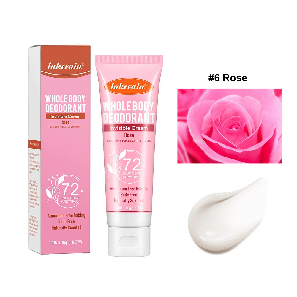 Long-Lasting Invisible Whole Body Deodorant Cream