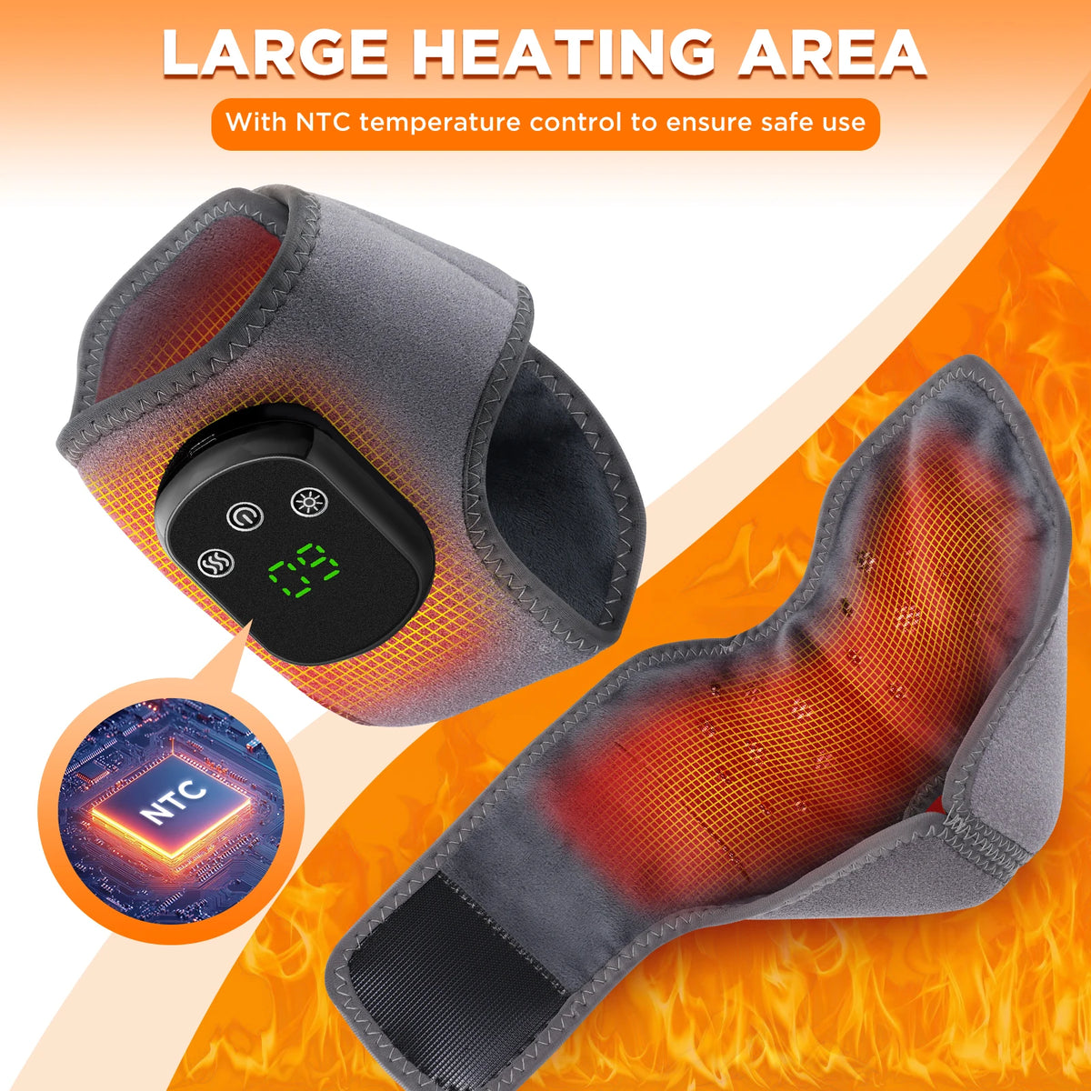 Heated Ankle Massager with Vibration Therapy for Pain Relief
