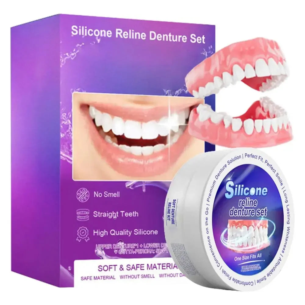 Temporary Silicone Denture Reliner Kit for Comfort Fit