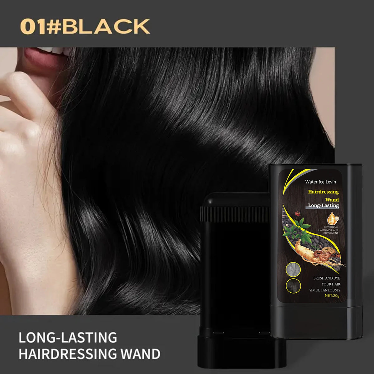 Water Ice Levin Hair Dye Stick Instant Gray Root Cover Up Pen