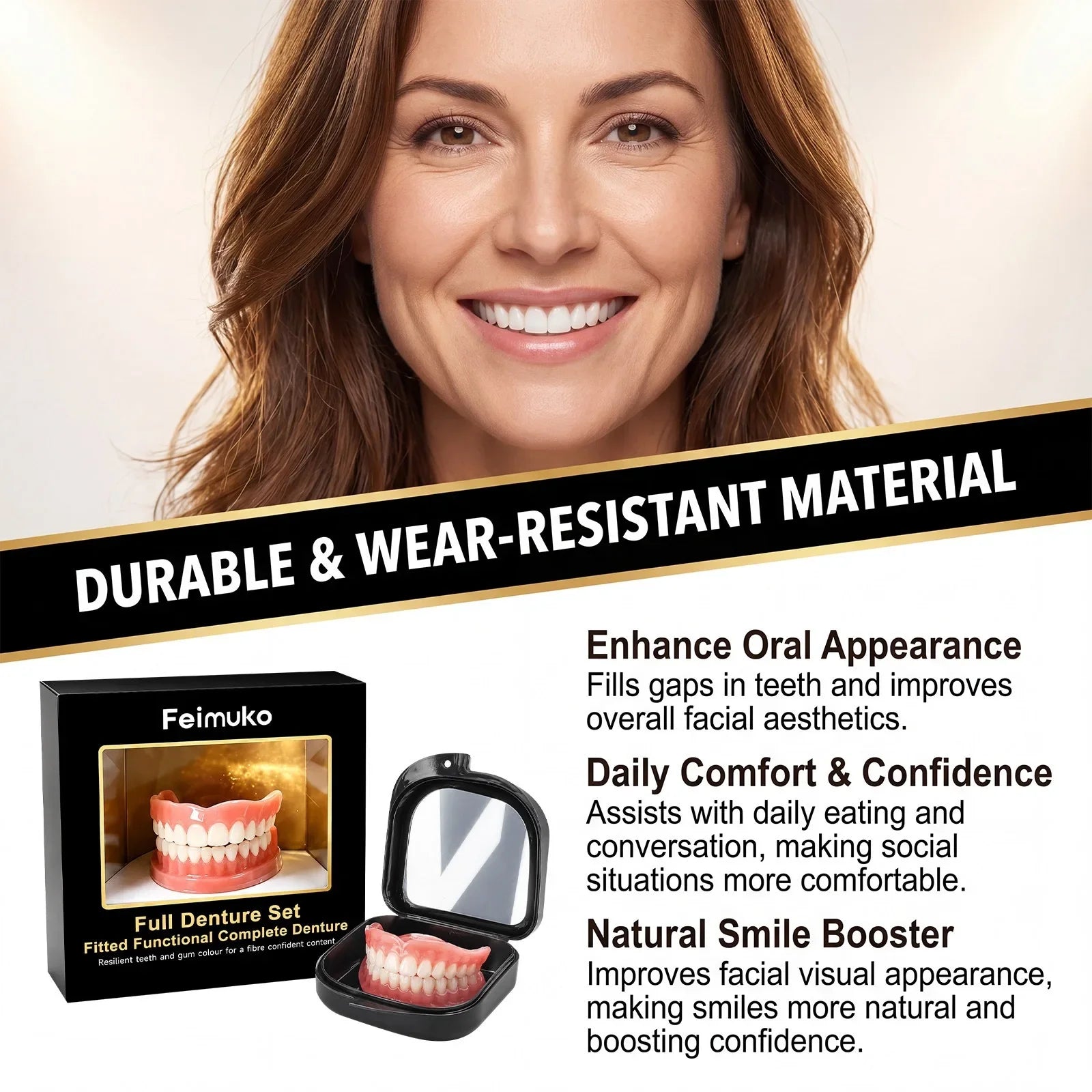 Full Mouth Silicone Dentures for Natural Smile - 2