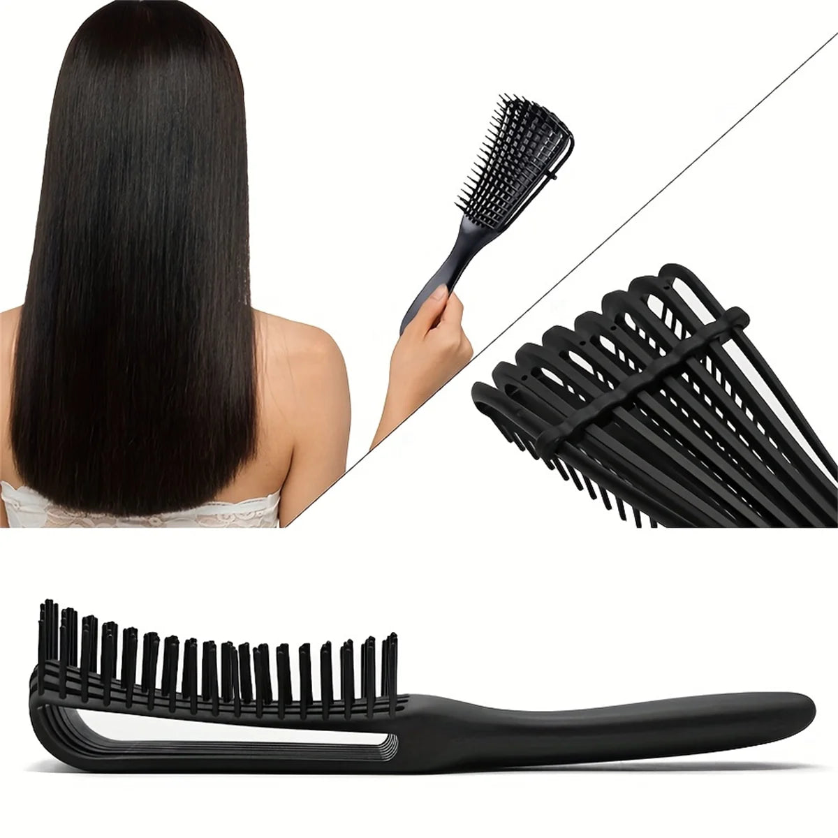 Detangling Hairbrush for Curly and Long Hair Anti-static Scalp Comb - 11