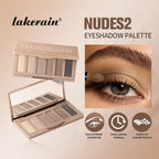 6-Color Matte Eyeshadow Palette with Brush Set