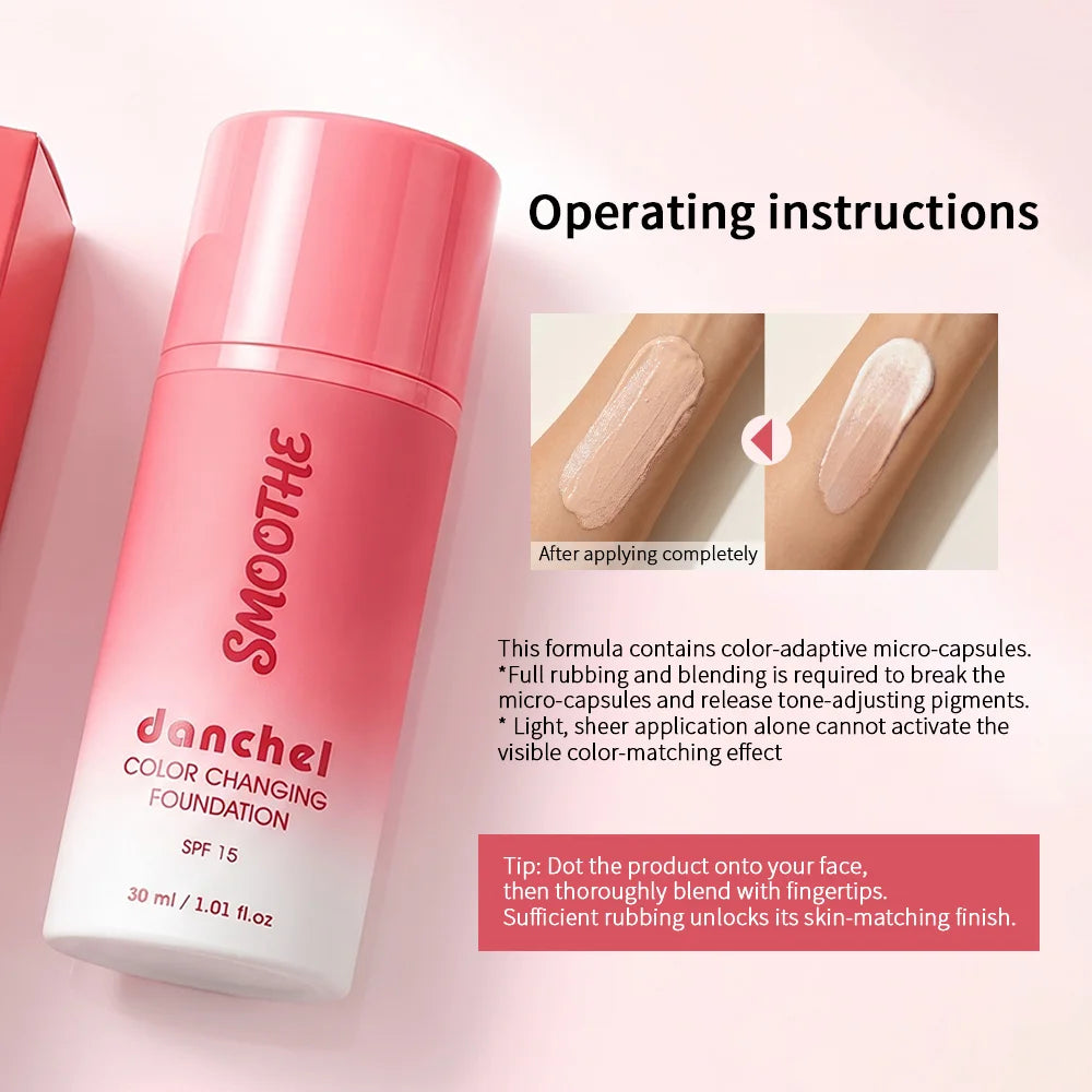 Color-Changing Foundation for Flawless Radiant Skin