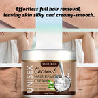 YUITIKUE Coconut Hair Removal Cream Unisex Painless Depilatory Cream 60g