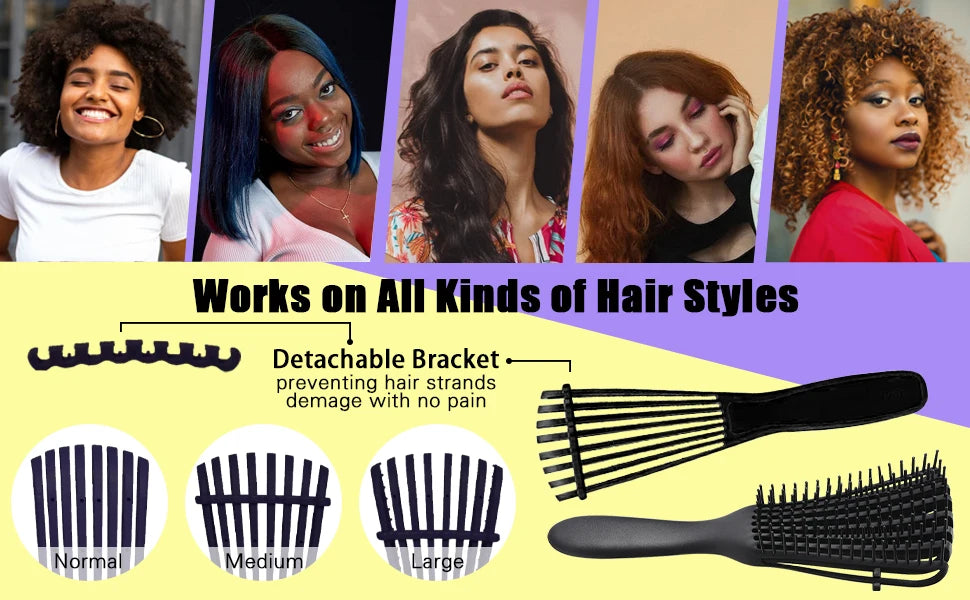 Lockmio Rosemary Hair Growth Oil and Curly Hair Detangling Brush Set