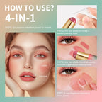 Dual-Ended Cream Bronzer and Blush Stick for Face and Lips
