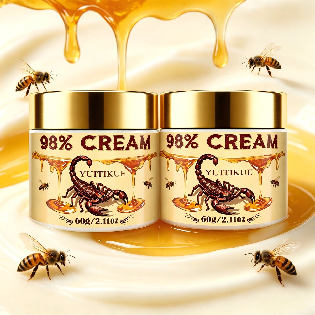 YUITIKUE Scorpion Bee Venom Cream Soothing Skin Nourishing Balm 60g