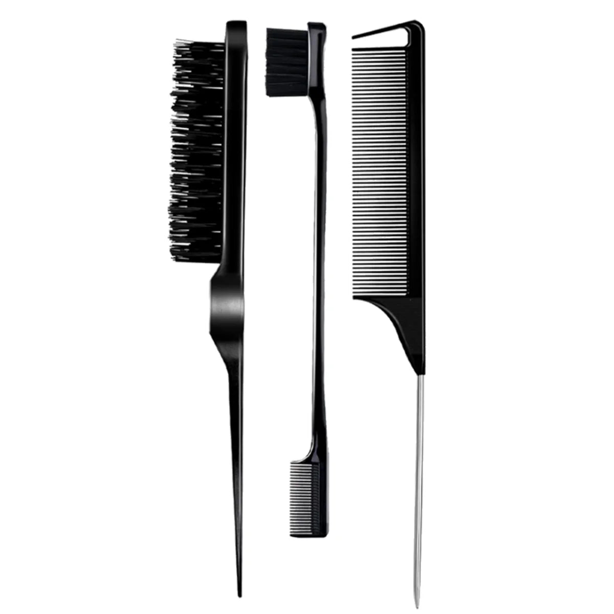5 Piece Hair Detangling Comb and Styling Brush Set for Curly Hair
