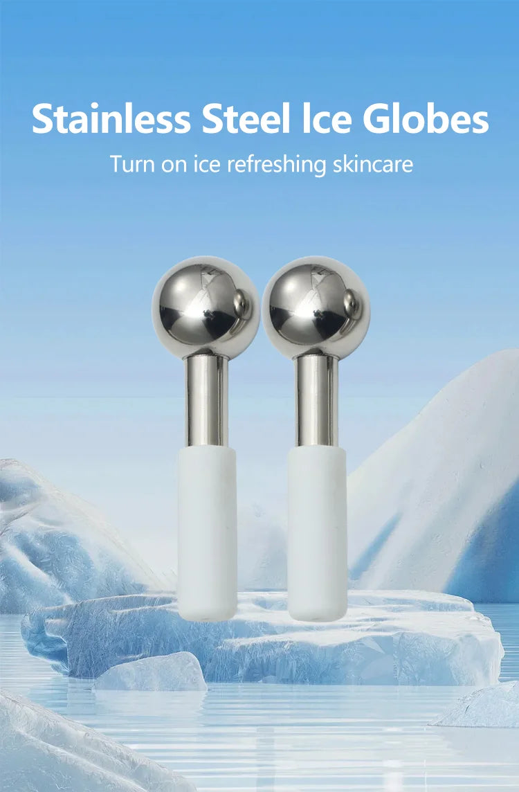 Stainless Steel Cooling Ice Globes for Facial Massage