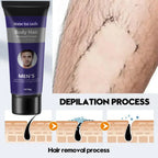 Mens Painless Hair Removal Cream Permanent Growth Inhibitor for Body