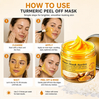 Rice Turmeric Peel Off Face Mask Hydrating Exfoliating Gel 50g