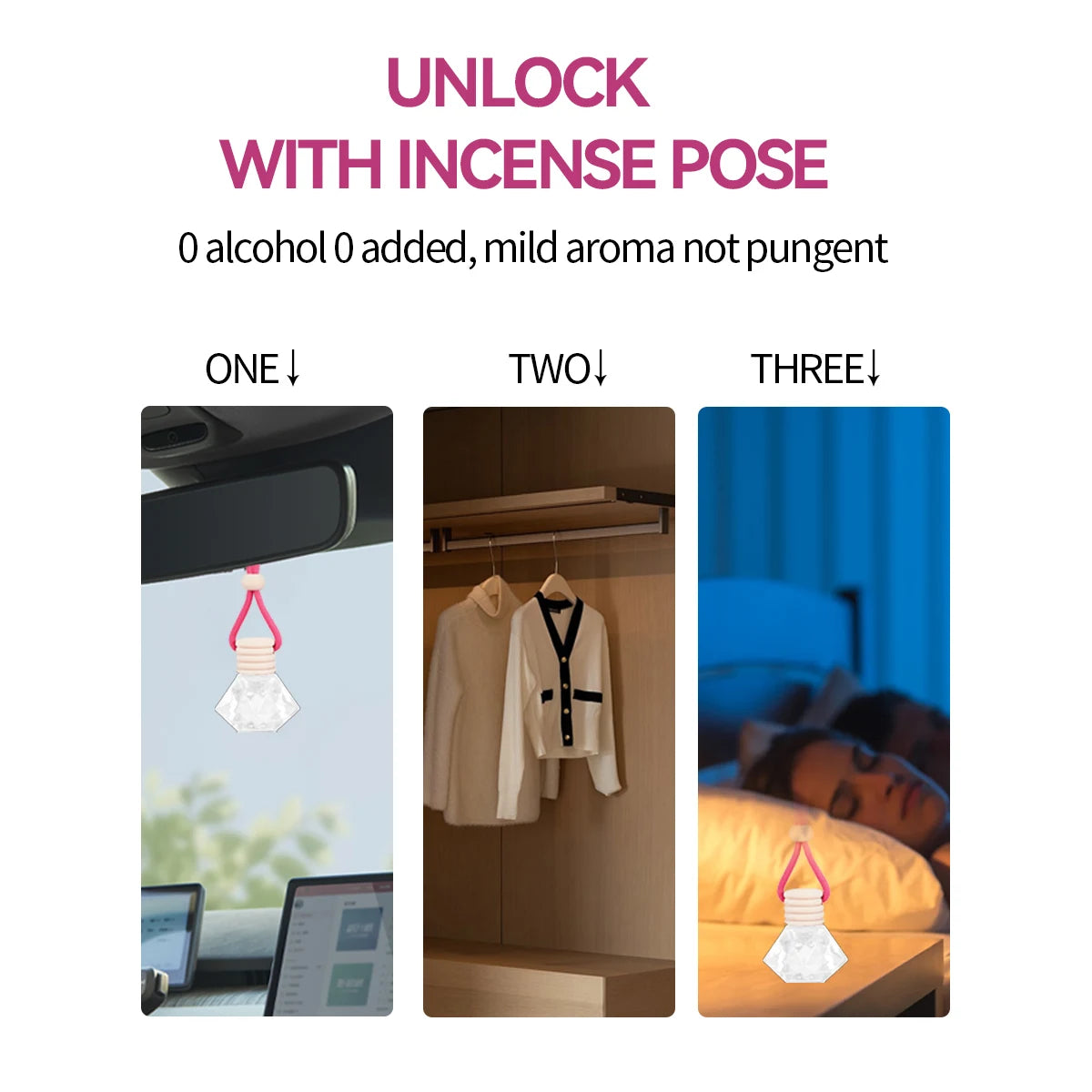 Car Air Freshener Hanging Perfume Diffuser Natural Flower Fragrance - 6