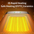 Portable Electric Space Heater with Flame Effect