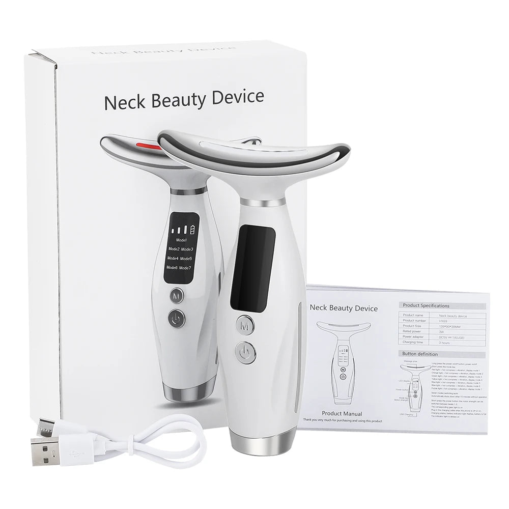 LED Facial and Neck Skin Tightening Massage Device - 15
