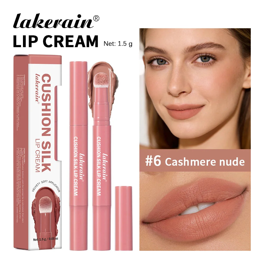 2-in-1 Velvet Lip Cream and Blush with Cushion Applicator