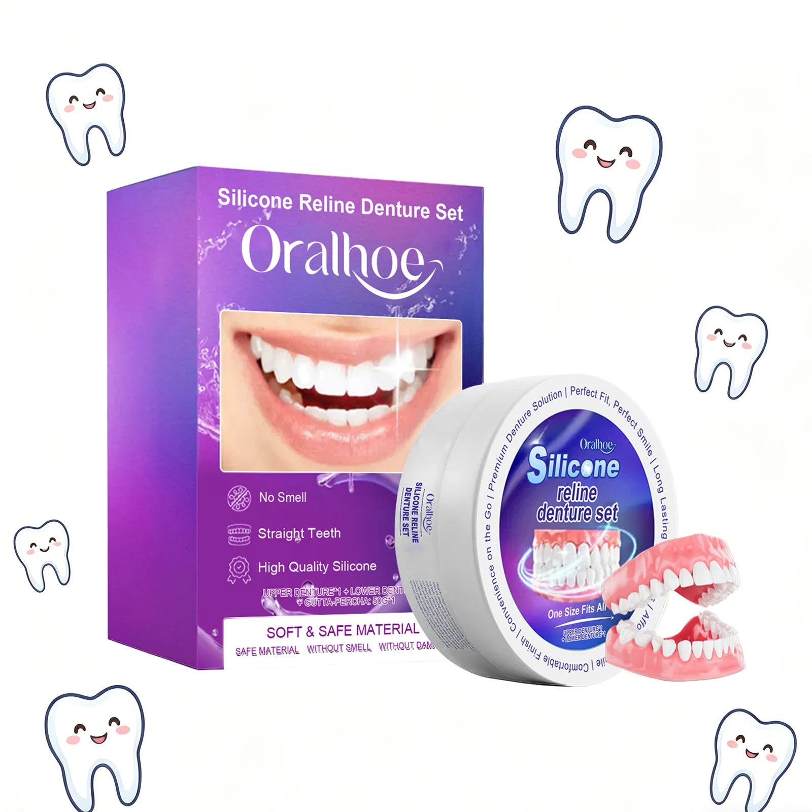 Silicone Reline Denture Set for Comfortable Fit - 9