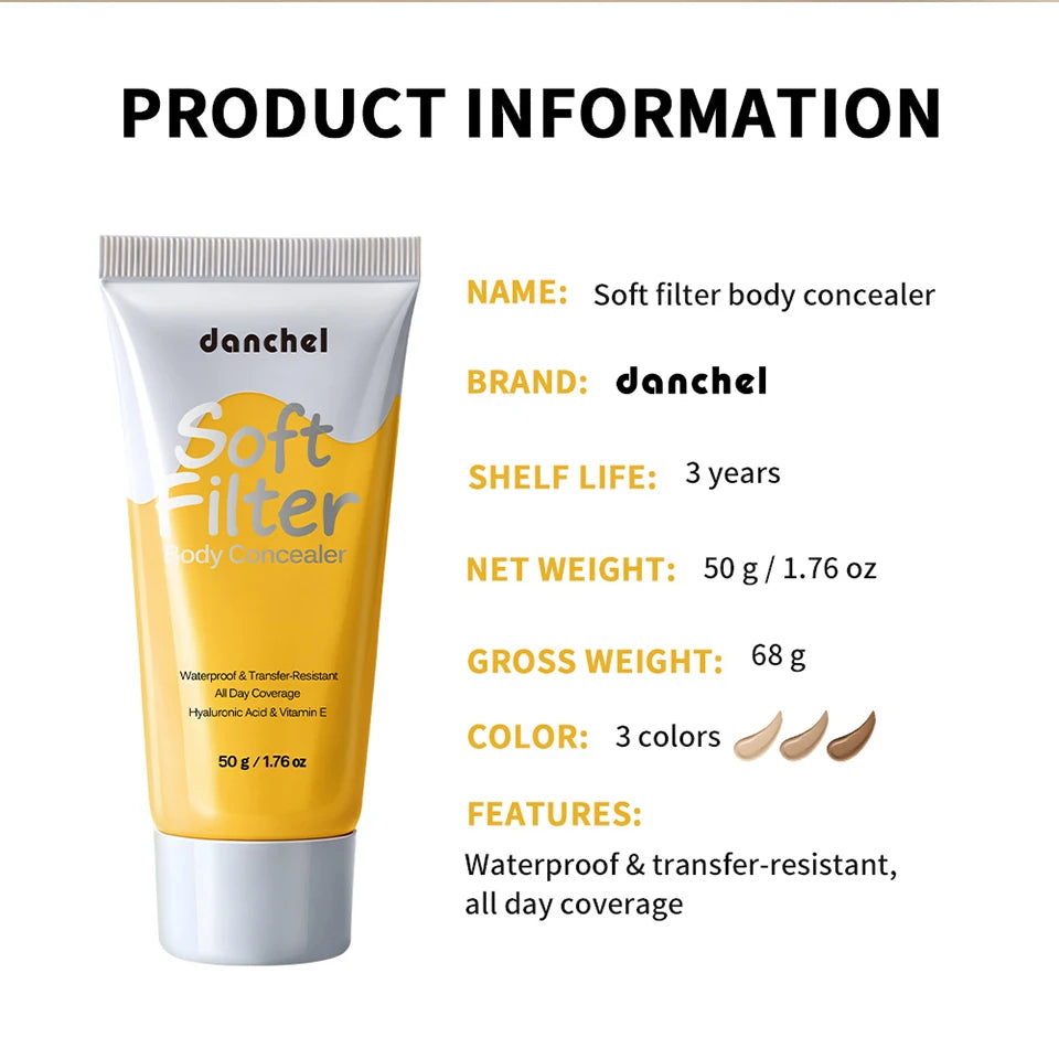 Waterproof Full Coverage Body Concealer for Scars and Tattoos