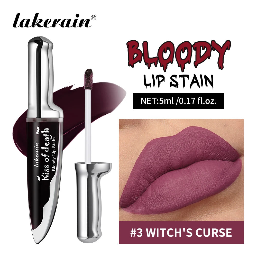 Bloody Matte Lip Stain for Halloween and Theatrical Makeup