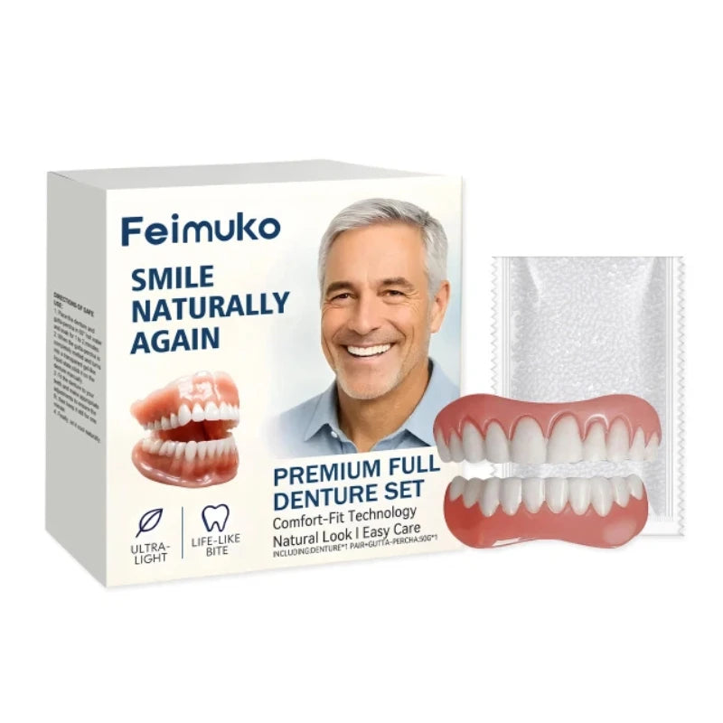 Comfort Fit Natural Look Denture Set for Men and Women