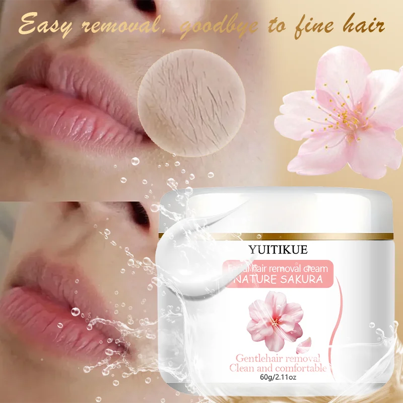 Yuitikue Sakura Facial Hair Removal Cream Gentle Face Hair Remover 60g