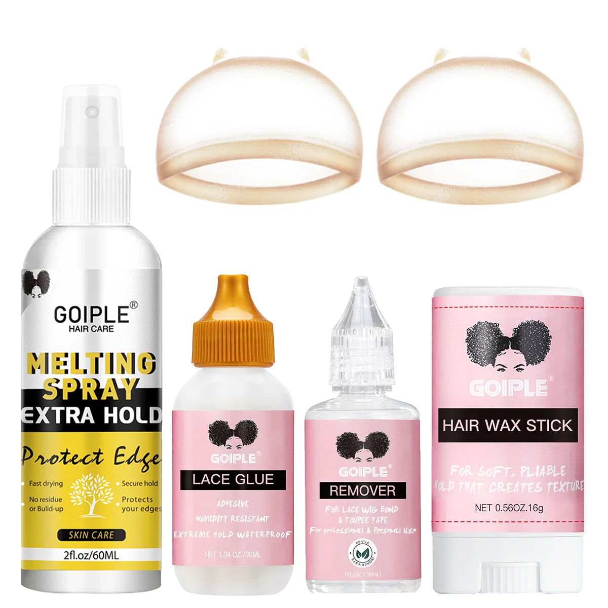 Goiple Lace Wig Adhesive Kit Melting Spray and Hair Wax Stick Set - 32