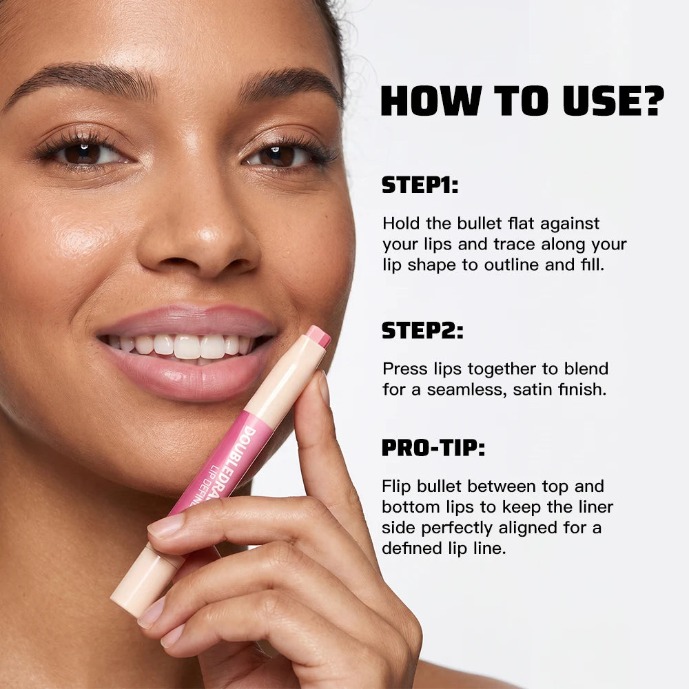 2-in-1 Lip Liner and Matte Lipstick for Long-Lasting Wear - 13