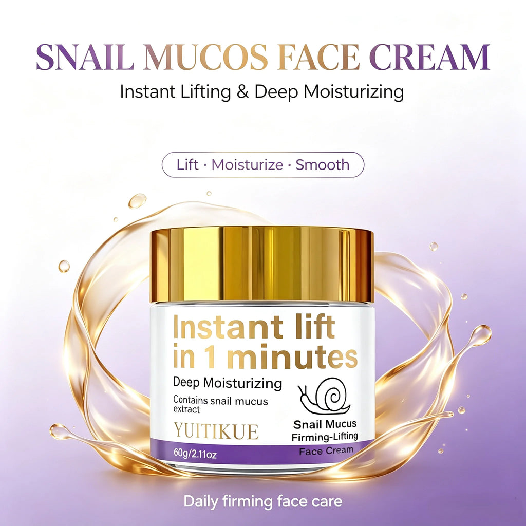 YUITIKUE Snail Mucin Instant Lift Face Cream Firming Moisturizer 60g