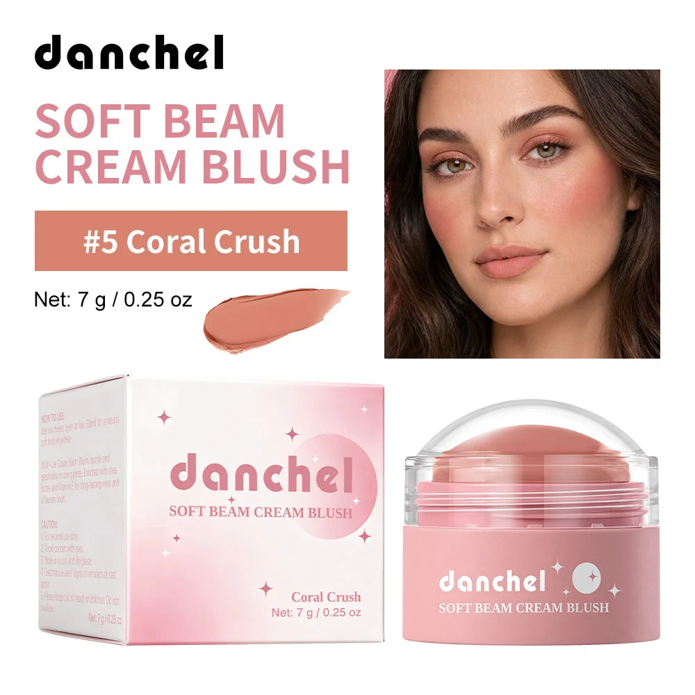 Multi-Use Cream Blush for Cheeks Lips and Eyes