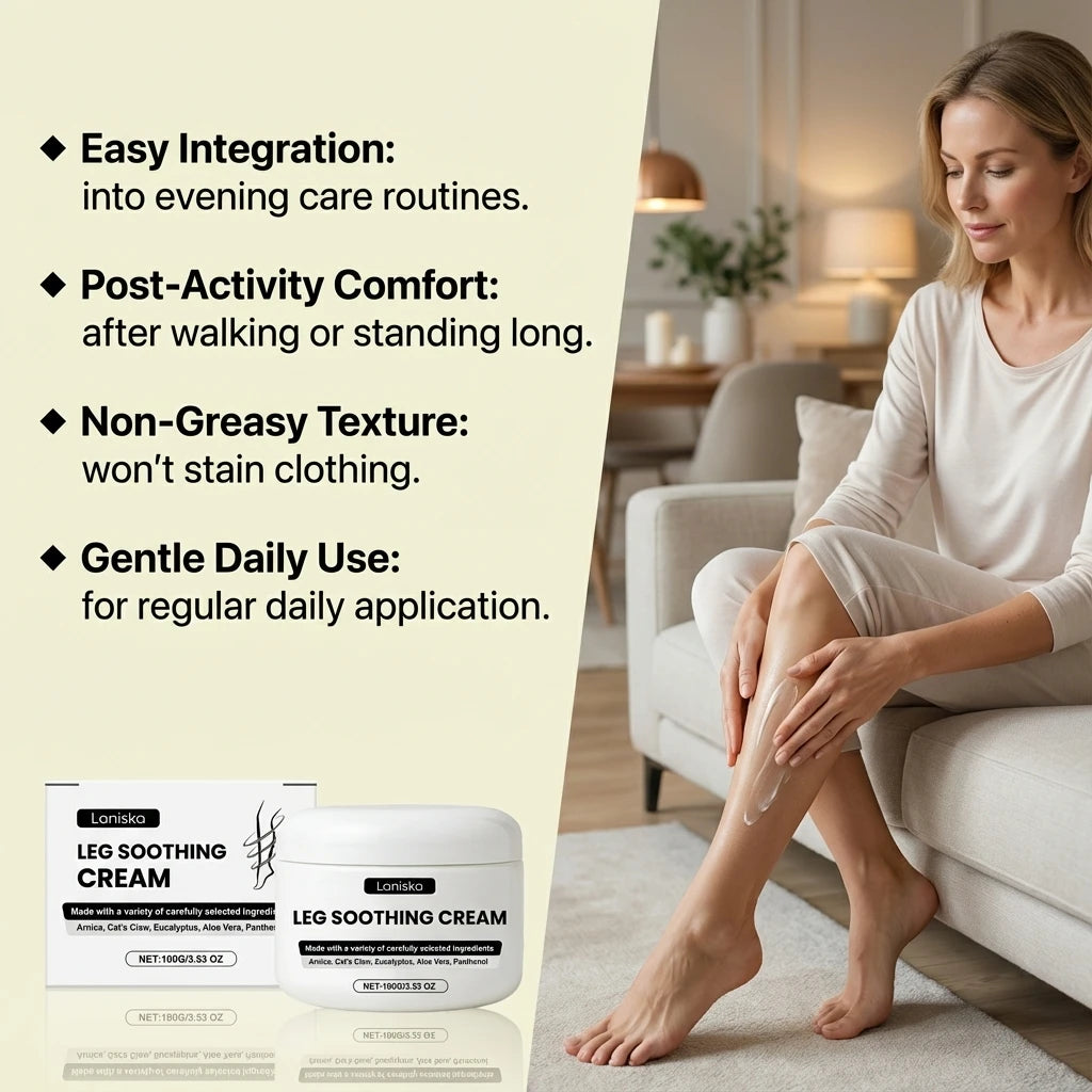 Soothing Leg Massage Cream for Muscle Relief