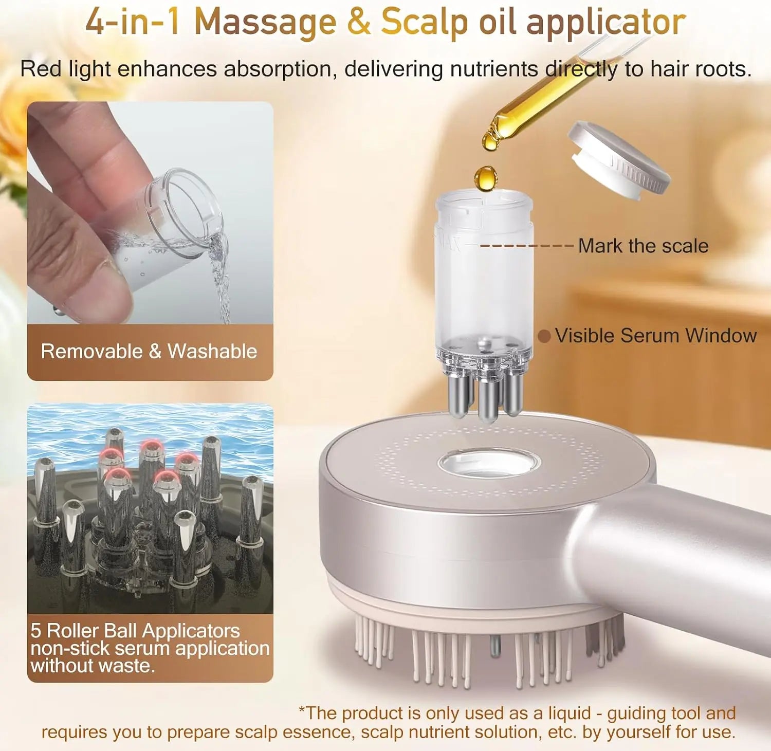 Electric Scalp Massager and Hair Growth Serum Applicator - 6