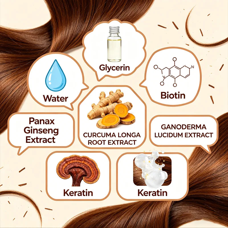 Chestnut Brown Hair Dye Shampoo 100ml 10-in-1 Color Nourishing Treatment
