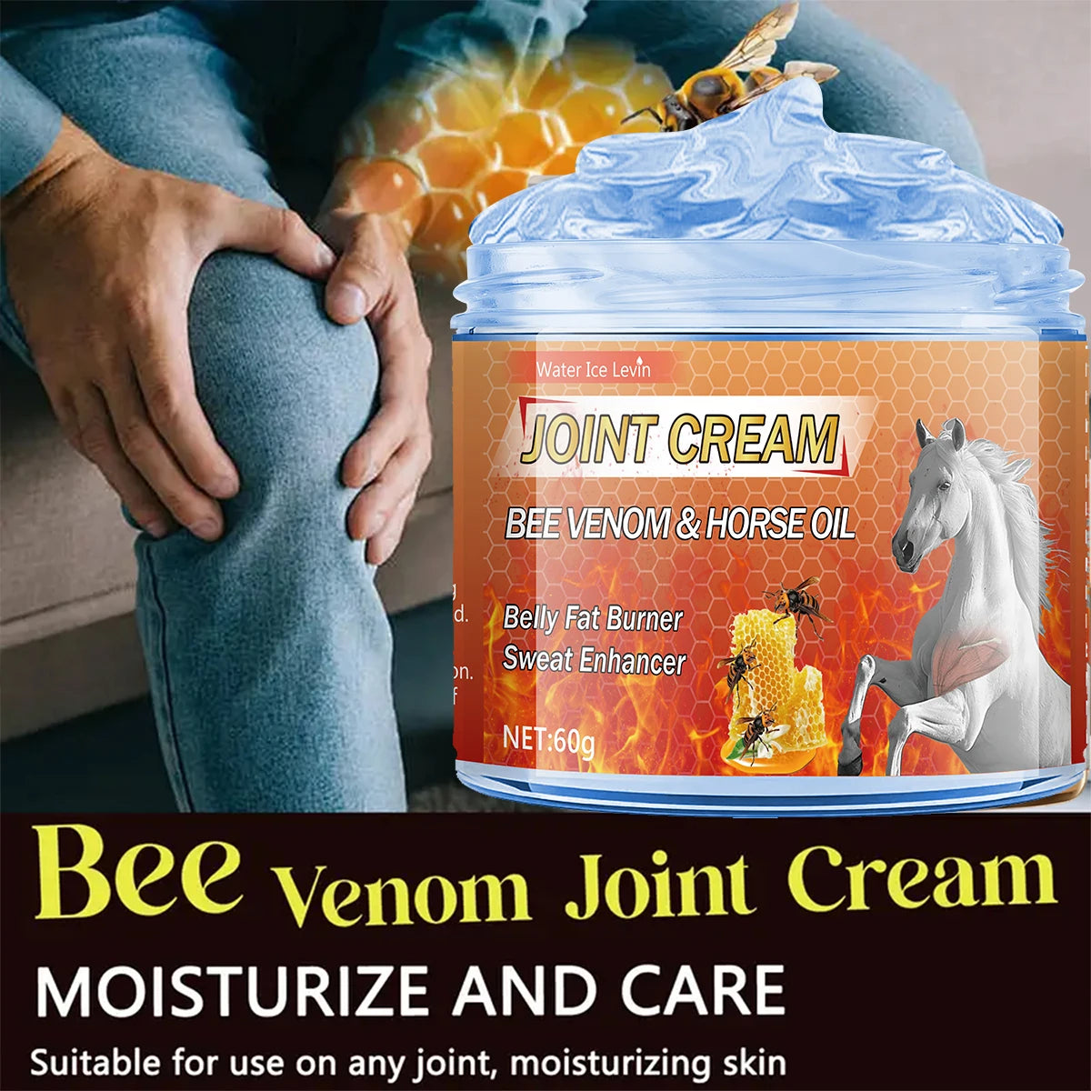 Bee Venom and Horse Oil Joint Cream Moisturizing Recovery Balm 60g