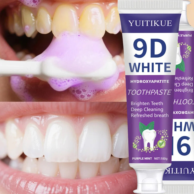YUITIKUE 9D Hydroxyapatite Toothpaste Purple Mint Whitening 100g