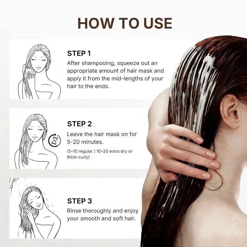 YUITIKUE CER-100 Keratin Ceramide Hair Mask Deep Conditioning Treatment - 9
