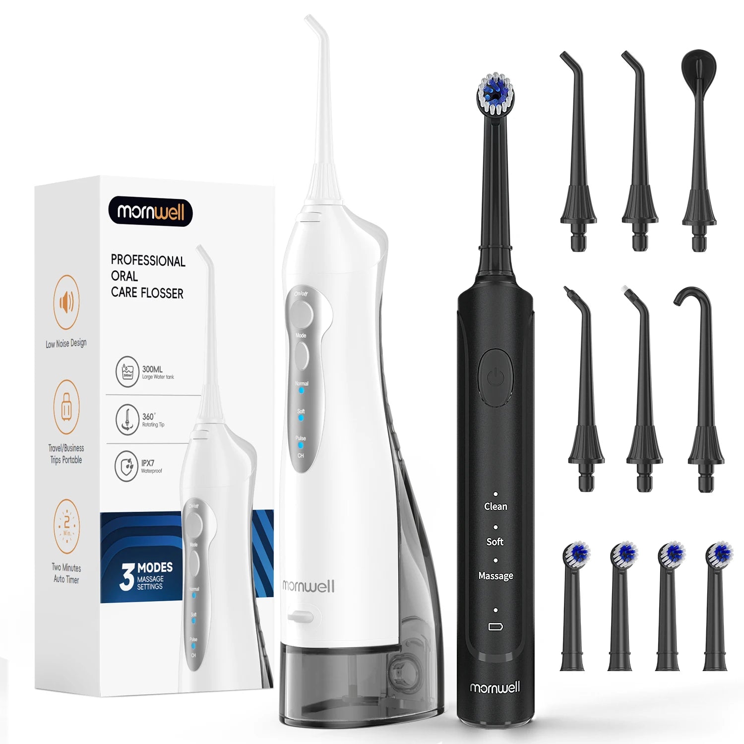 Electric Toothbrush and Water Flosser Oral Care Combo - 20