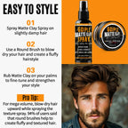Men Hair Styling Combo Matte Clay 100g and Matte Clay Spray 100ml