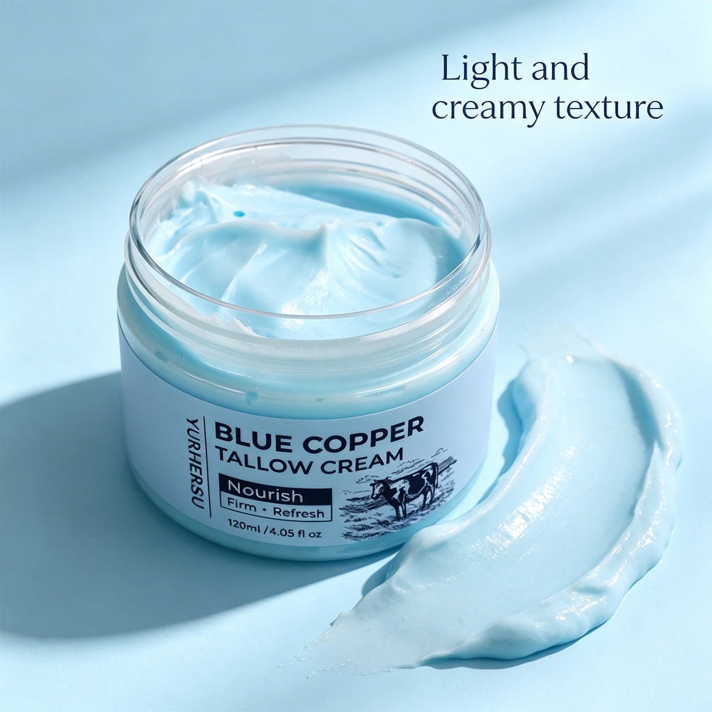 YURHERSU Blue Copper Tallow Cream GHK-Cu Firming Face Moisturizer 120ml