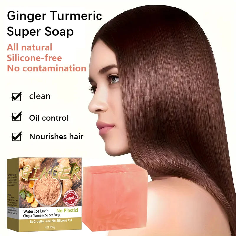 Ginger Turmeric Shampoo Soap Bar for Hair and Body - 9