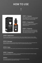 Qanzire Beard Growth Oil Natural Facial Hair Care and Grooming Serum